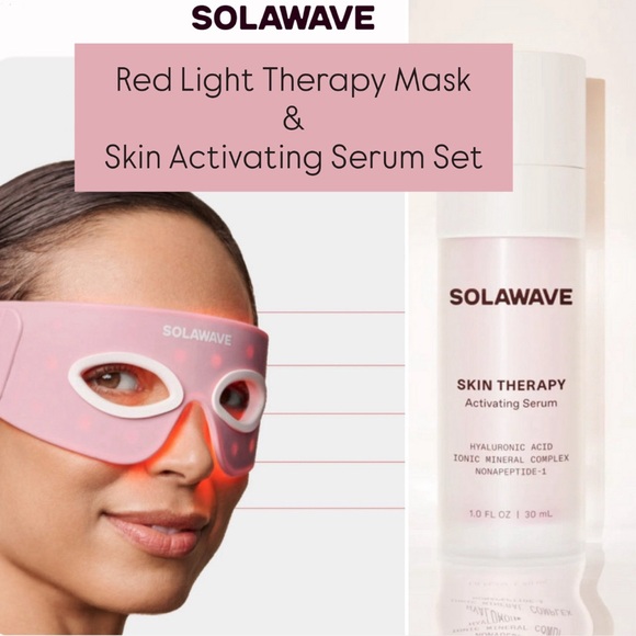 SOLOWAVE Red light mask + SOLOWAVE Activating Serum SET⭐️SEALED BRANDNEW🩷 - Picture 1 of 14